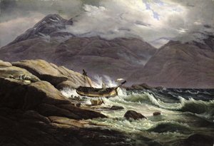 Schiffswrack an der norwegischen Küste, 1831